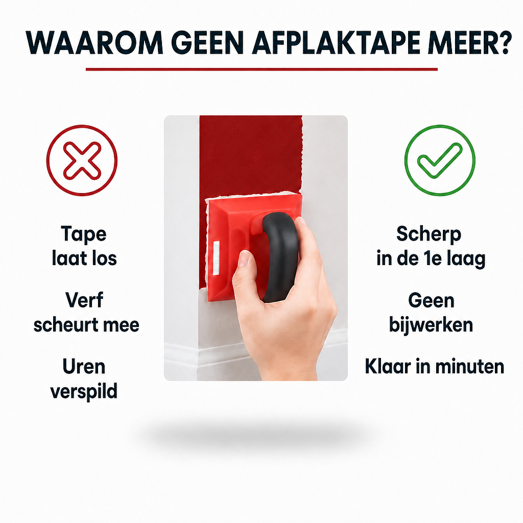 EdgeFlow Schilderhulp — scherpe randen zonder plakband