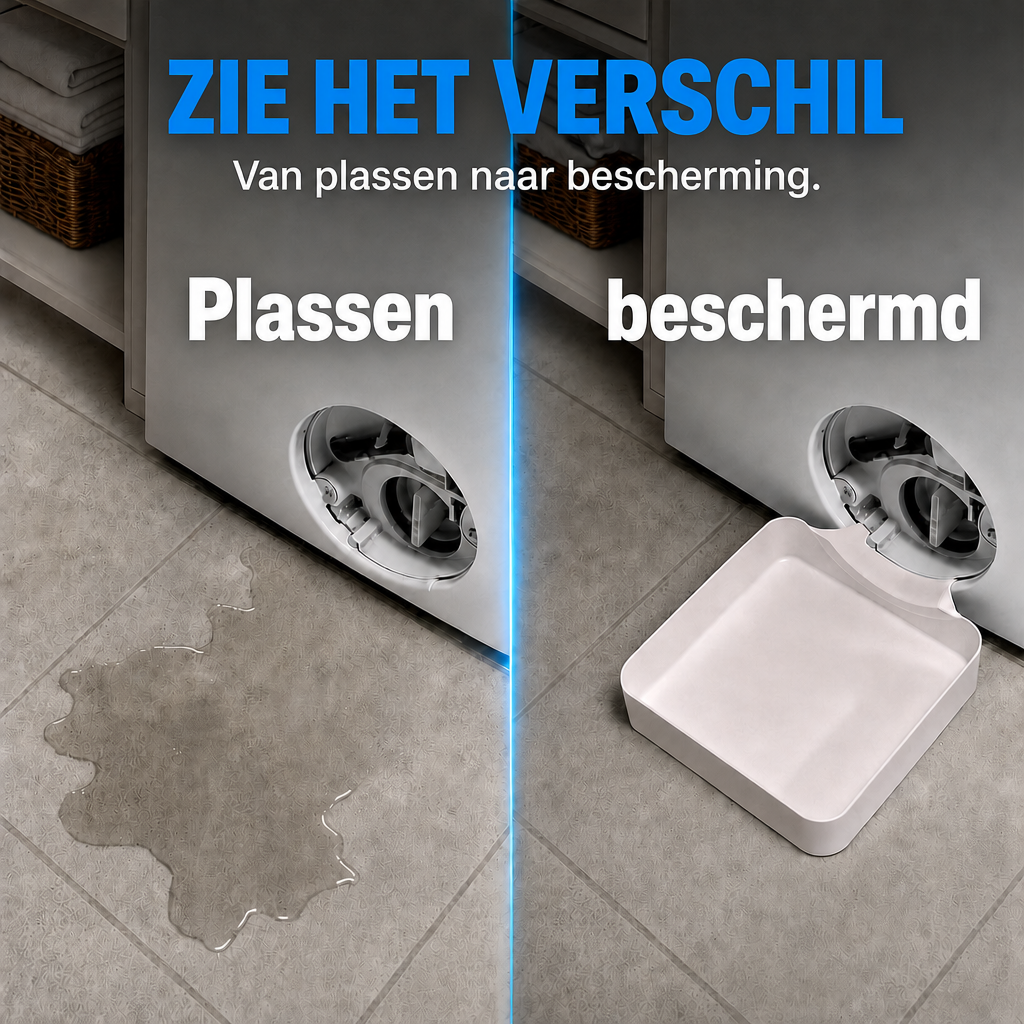 Druppelbak voor de wasmachine – vangt water van de afvoer op