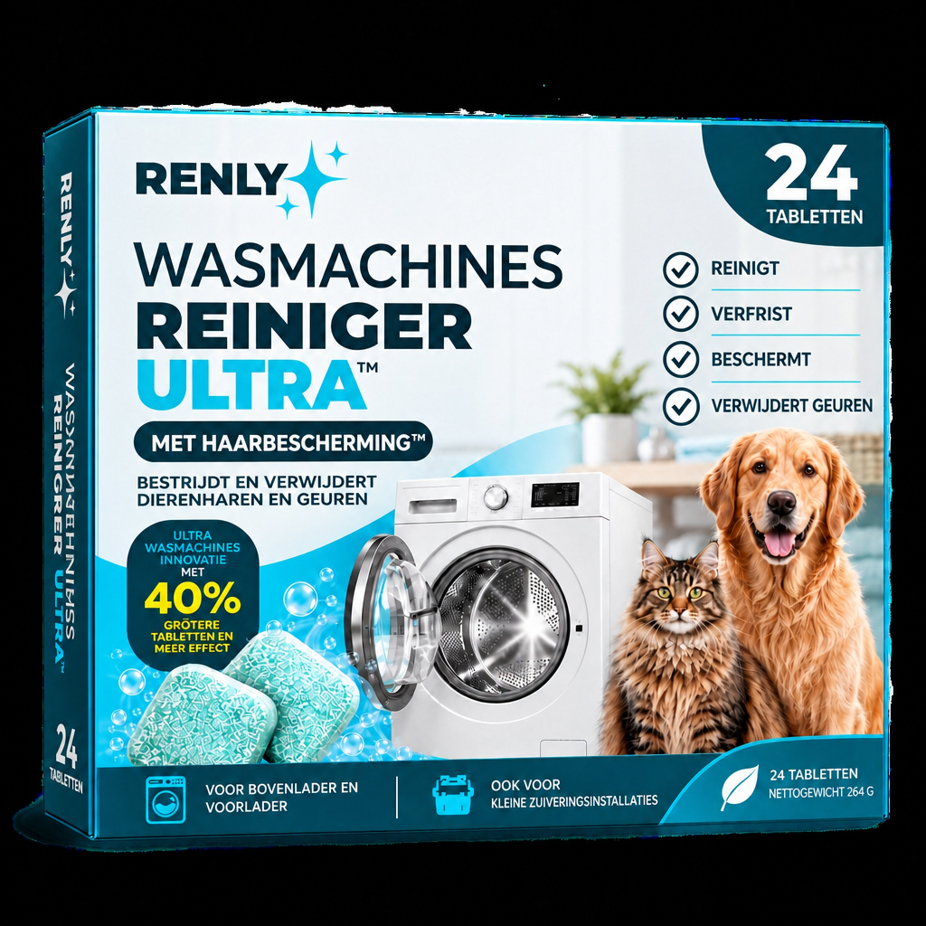 Renly Wasmachine-Reiniger – Pro 12 of Ultra 24 Tabletten